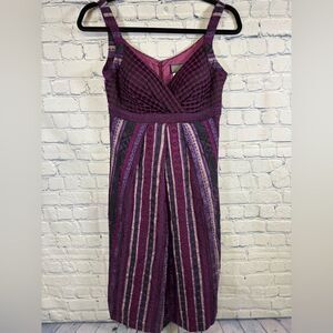 VINTAGE Allure Noir 90s Purple Pink Boho Whimsigoth Witchy Midi Dress Size 2